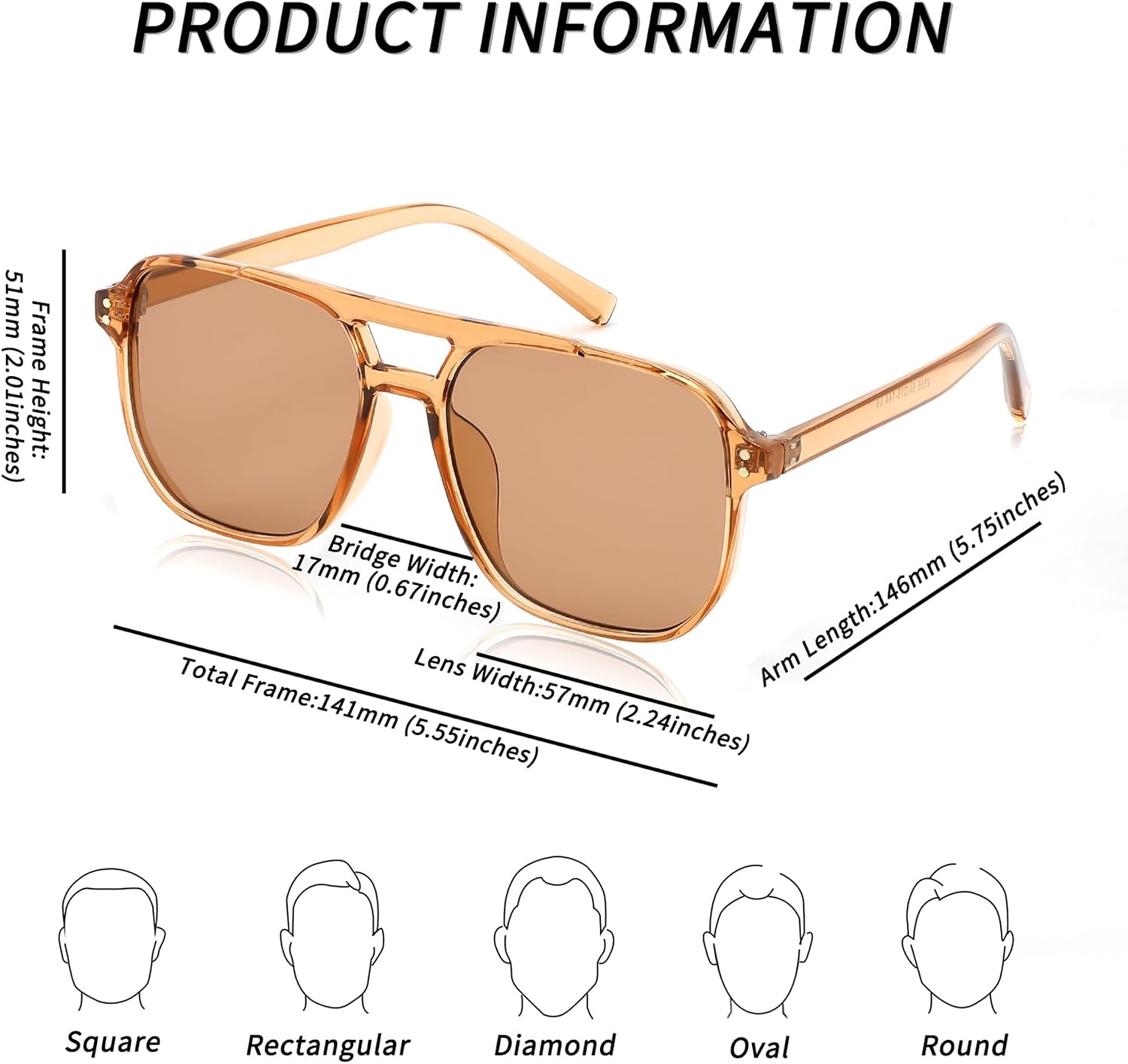商品图片 74 | B09J8999GR | FEISEDY Retro Square Aviator Sunglasses Women Men 70s Vintage Trendy Plastic Frame Sun Glasses B2835