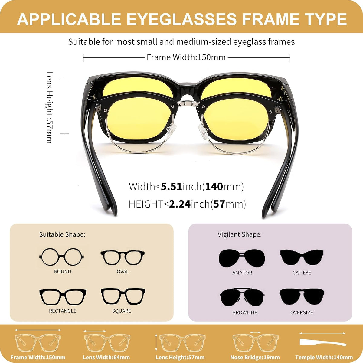 ÉÌƷͼƬ 11 | B0DS5D4WB4 | FEISEDY Sunglasses That Fit Over Glasses for Women Men UV400 B0269
