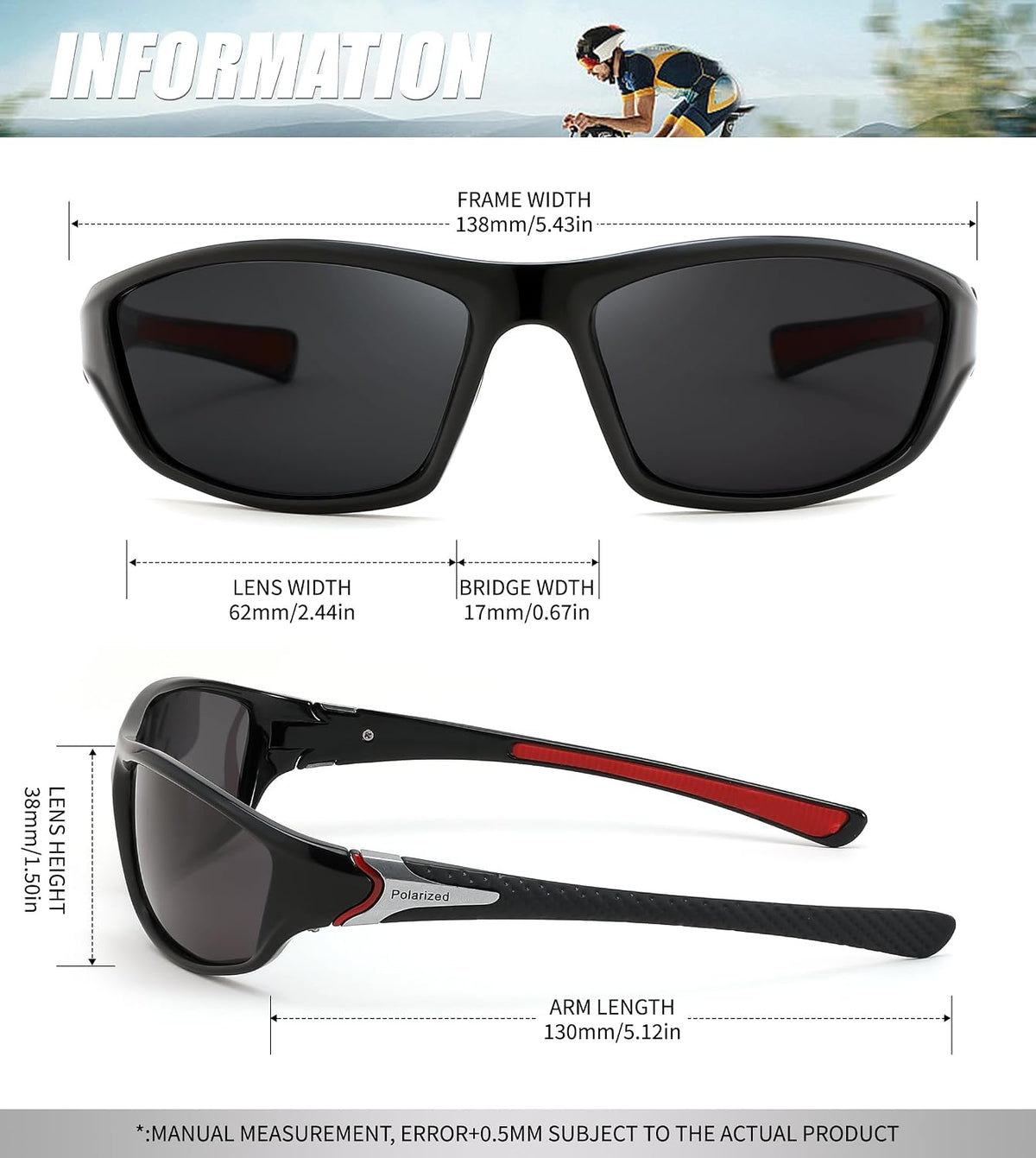 ÉÌƷͼƬ 27 | B0FG2NFPX3 | FEISEDY 3 Pack Polarized Sports Sunglasses for Men, Wrap Around Frame, UV400 Protection, Fishing Driving Cycling B2674