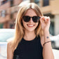 商品图片 9 | B0DGCPG41T | FEISEDY Sunglasses for Women Men Retro Round Cateye Designer Cute Mirrored UV Protection Lens B0210
