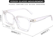 ÉÌƷͼƬ 45 | B082SGFPVF | FEISEDY Glasses Frame Womens, Square Thick Eyeglasses Frame, Classic Eyewear for Men B2461