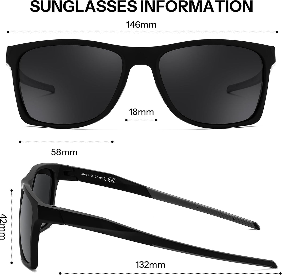ÉÌƷͼƬ 7 | B0H1W4CQTC | FEISEDY Square Polarized Sunglasses for Men Women Lightweight B0441