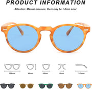 ÉÌƷͼƬ 4 | B0BGH5RTYY | FEISEDY Vintage Round Polarized Sunglasses for Women Men Small Face Stylish Sun Glasses UV400 Protection B2355