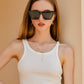 商品图片 8 | B08R8QL6DQ | FEISEDY Vintage Polarized Square Cat Eye Sunglasses Women Trendy Fashion Cateye Polarized Sunglasses B2692