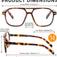 商品图片 15 | B0CNCZF5FL | FEISEDY Retro Aviator Reading Glasses Square Readers for Women Men B0068 | Spring Hinge, Blue Light Reading Glasses,Stylish reading glasses for men