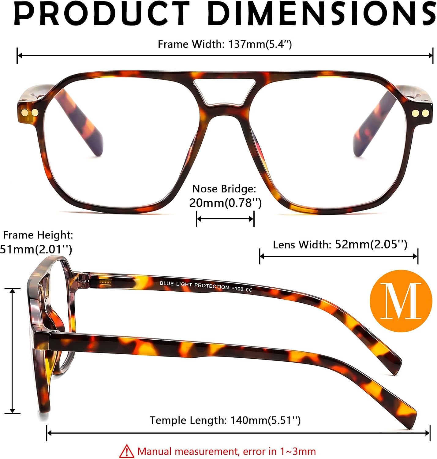 商品图片 15 | B0CNCZF5FL | FEISEDY Retro Aviator Reading Glasses Square Readers for Women Men B0068 | Spring Hinge, Blue Light Reading Glasses,Stylish reading glasses for men
