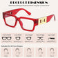 商品图片 27 | B0GQZ4LZK8 | FEISEDY Retro Trendy Rectangle Blue Light Glasses for Women Men B0365