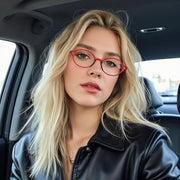 ÉÌƷͼƬ 61 | B0DJ4YNFXZ | FEISEDY Vintage Oval Blue Light Glasses for Women Men Stylish Lightweight 90s Eyeglasses Fake Nerd Y2k Eyewear Frame B0242