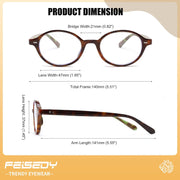 ÉÌƷͼƬ 53 | B0DJ4YNFXZ | FEISEDY Vintage Oval Blue Light Glasses for Women Men Stylish Lightweight 90s Eyeglasses Fake Nerd Y2k Eyewear Frame B0242