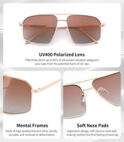 ÉÌƷͼƬ 14 | B0GQY2S7JF | FEISEDY Vintage Polarized Aviator Sunglasses Men Women Classic American Gradient Lens UV400 Protection B0273