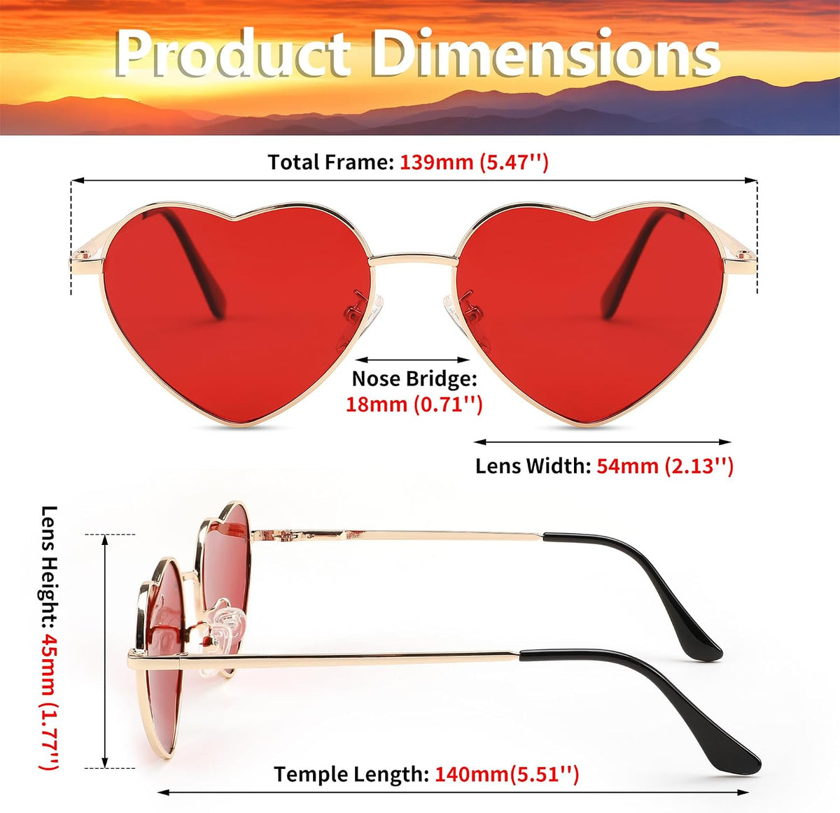 ÉÌƷͼƬ 69 | B0BP6HX1R6 | FEISEDY Polarized Heart Sunglasses Women Men Metal Frame Cute Lovely Glasses UV400 Protection B2375