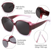 ÉÌƷͼƬ 4 | B0CPJ88KXS | FEISEDY Fit Over Glasses Sunglasses Polarized for Women Sunglasses Over Prescription Glasses Oversized UV Protection B1114