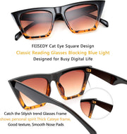 ÉÌƷͼƬ 95 | B0C5378735 | FEISEDY Vintage Square Cat Eye Sunglasses Women Trendy Cateye Sunglasses B2473