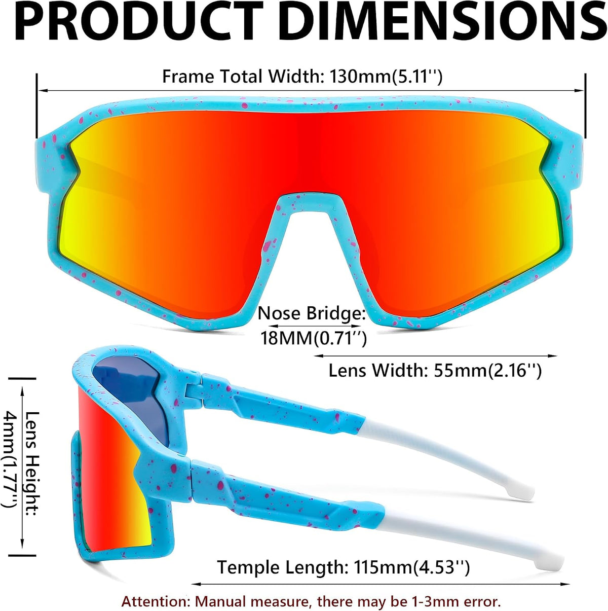 ÉÌƷͼƬ 13 | B0D73JNPNN | FEISEDY Kids Sunglasses Polarized Youth Baseball Sunglasses Sports Cycling Glasses for Boys Girls Age 4-8 B0183