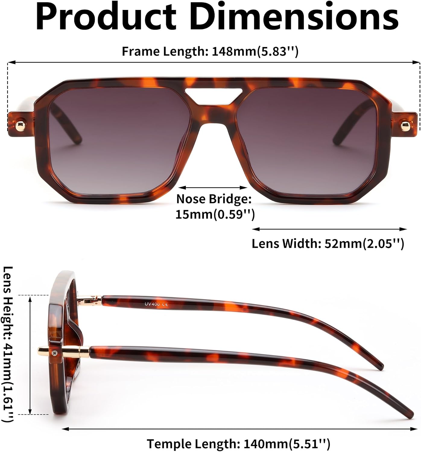 商品图片 132 | B09YTJ4FQZ | FEISEDY Vintage Square 70s Flat Aviator Sunglasses Women Men Classic Retro Stylish Frame UV400 Sunglasses B2622