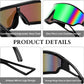 商品图片 19 | B0D3PKKSD9 | FEISEDY Trendy Futuristic Wrap Sunglasses Flat Top Mirrored One Piece Lens Reflective Sun Glasses for Women Men B0161