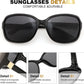 商品图片 4 | B0FZKDK786 | FEISEDY Polarized Sunglasses for Women Classic Vintage UV400 Shade | Trendy Square Wraparound Ladies Sun Glasses B0309