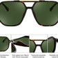 商品图片 42 | B0H71K72HH | FEISEDY Retro Aviator Sunglasses for Women Men 70s Square Sun Glasses B0281