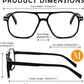 商品图片 8 | B0CNCZF5FL | FEISEDY Retro Aviator Reading Glasses Square Readers for Women Men B0068 | Spring Hinge, Blue Light Reading Glasses,Stylish reading glasses for men