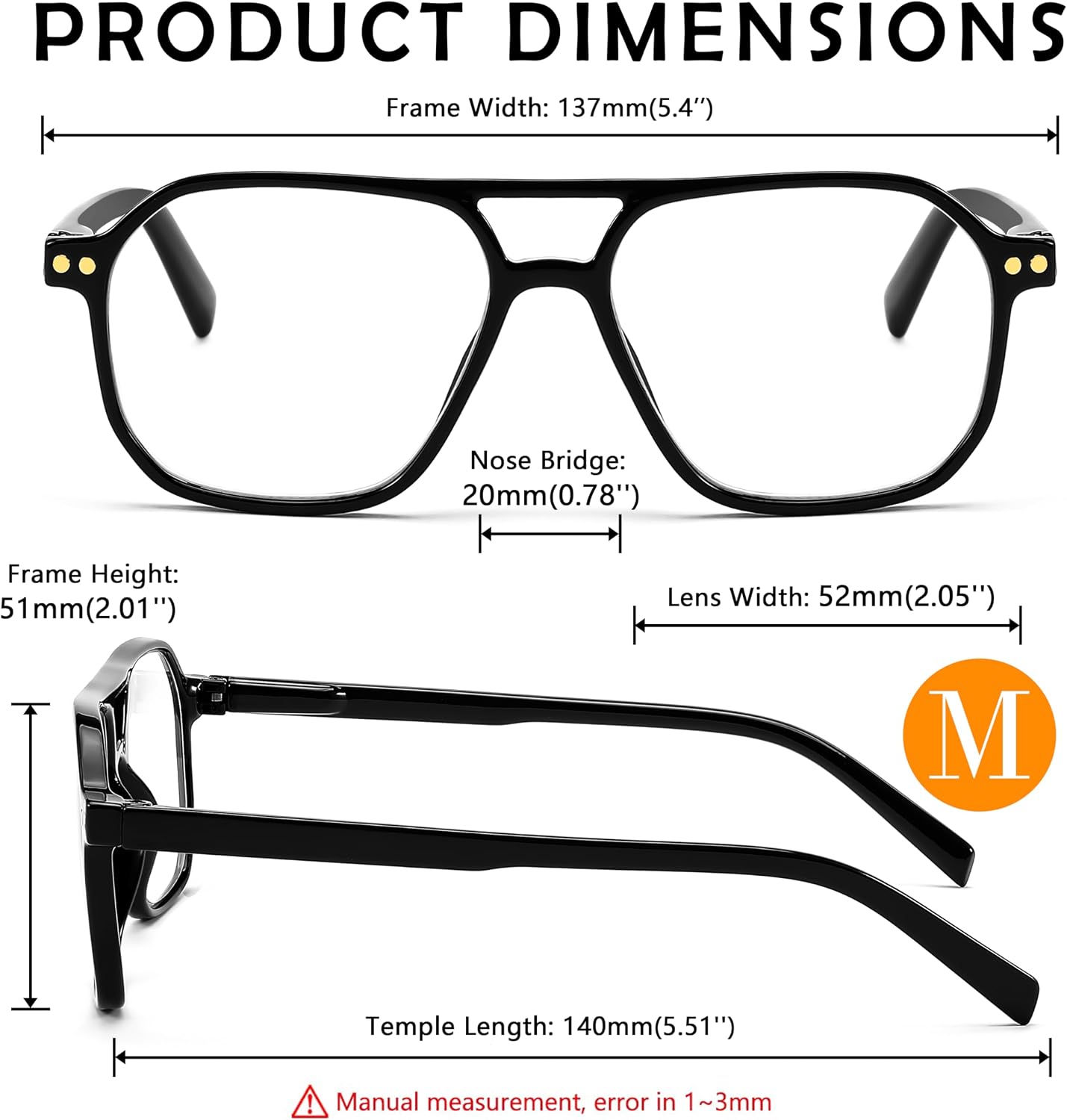 商品图片 8 | B0CNCZF5FL | FEISEDY Retro Aviator Reading Glasses Square Readers for Women Men B0068 | Spring Hinge, Blue Light Reading Glasses,Stylish reading glasses for men