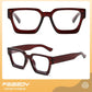 商品图片 10 | B0DXDYMMPM | FEISEDY Retro Blue Light Blocking Glasses for Women Men 90s Classic Rectangle Frame Thick Chic Computer Eyeglasses B2383R