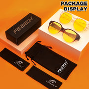 ÉÌƷͼƬ 37 | B0FX4NQCGM | FEISEDY 2Pack Night Driving Glasses Over Glasses with Yellow Lenses Fit Over Polarized Nighttime Sunglasses B0331