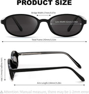 ÉÌƷͼƬ 4 | B0GY44LNSR | FEISEDY Retro Polarized Oval Sunglasses Women Men UV400 Protection B0447