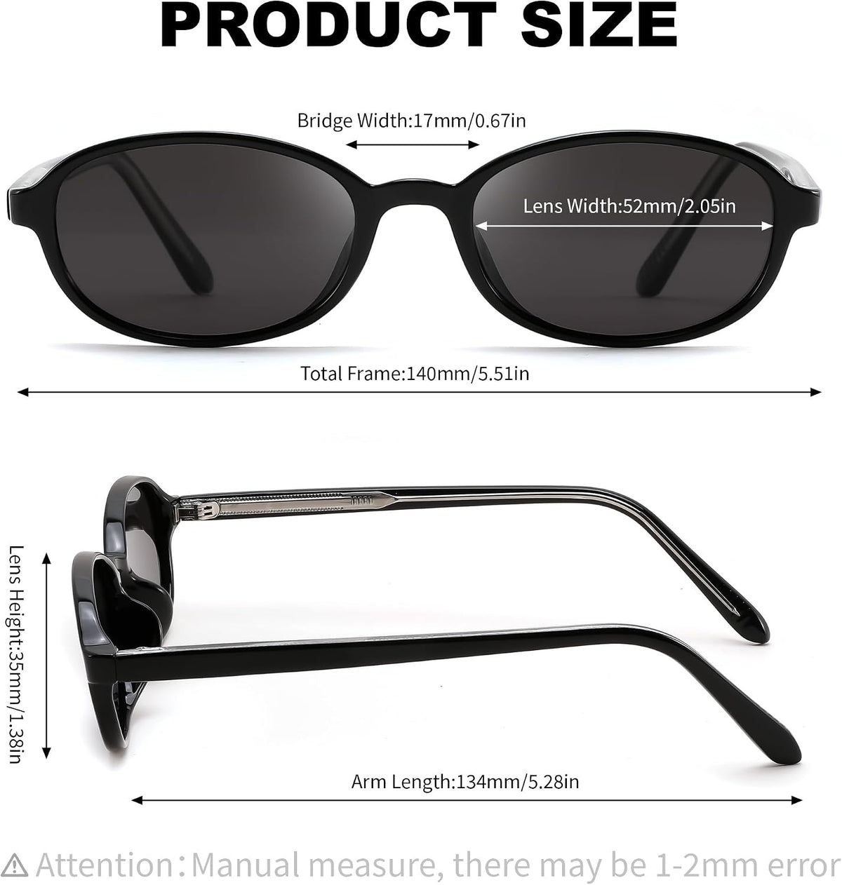 ÉÌƷͼƬ 4 | B0GY44LNSR | FEISEDY Retro Polarized Oval Sunglasses Women Men UV400 Protection B0447