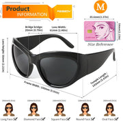 ÉÌƷͼƬ 7 | B0BQBWYZF6 | FEISEDY Trendy Y2k Sunglasses Women Men Oversized Shield Sunglasses Fashion Wrap Around Futuristic Glasses B2359