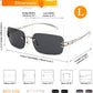 商品图片 6 | B0GX6FSM23 | FEISEDY Retro Rimless Rectangle Y2K Tinted Sunglasses for Women Men B0423