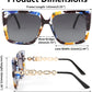 商品图片 55 | B08HVPGJW5 | FEISEDY Sunglasses Womens Trendy, Oversized Square Shades, Pearl Inlay Cat Eye Frame UV400 Protection B2625