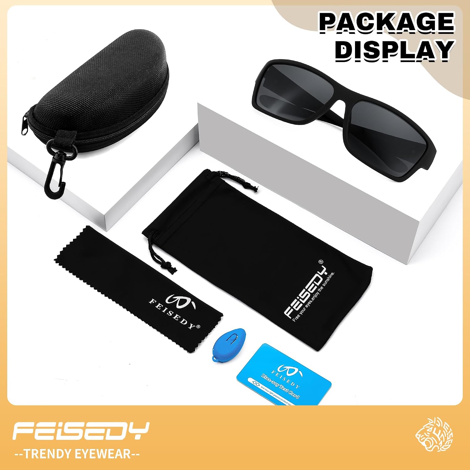 商品图片 7 | B0FD3DG91N | FEISEDY Polarized Sunglasses Readers - UV400 Protection, Wrap Sports, Outdoor Reading Sunglasses - Fishing Driving B2379