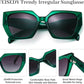 商品图片 12 | B0CNCTSQ2Z | FEISEDY Trendy Polarized Sunglasses, Oversized Irregular TR Frame for Women Men, Retro Shades UV400 B0016