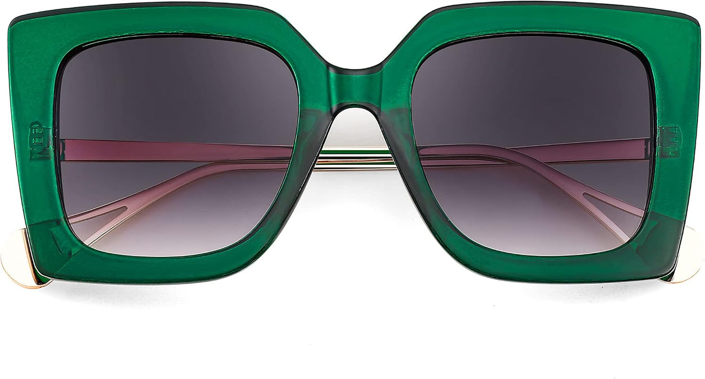 商品图片 16 | B08HVPGJW5 | FEISEDY Sunglasses Womens Trendy, Oversized Square Shades, Pearl Inlay Cat Eye Frame UV400 Protection B2625