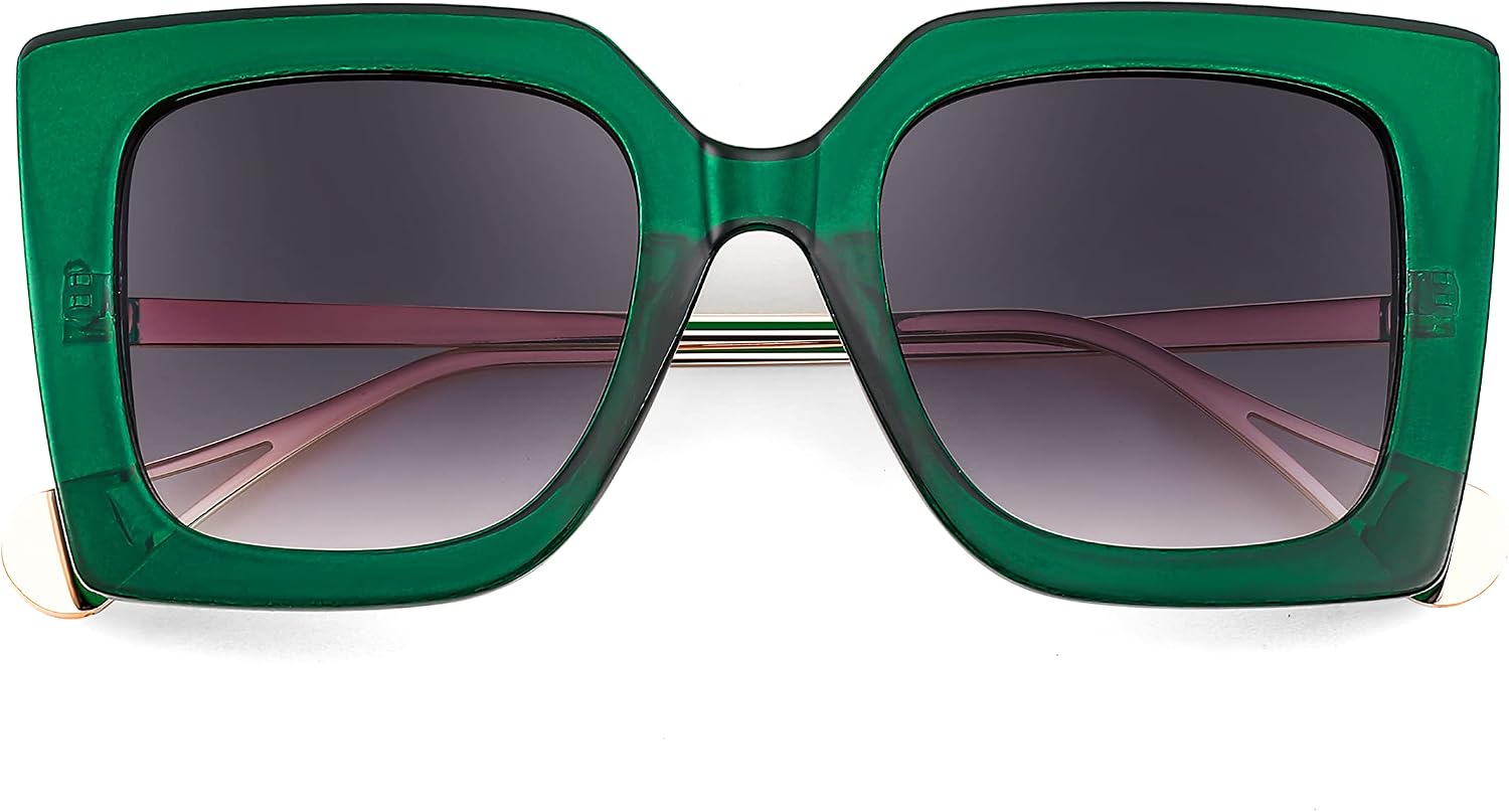 商品图片 16 | B08HVPGJW5 | FEISEDY Sunglasses Womens Trendy, Oversized Square Shades, Pearl Inlay Cat Eye Frame UV400 Protection B2625