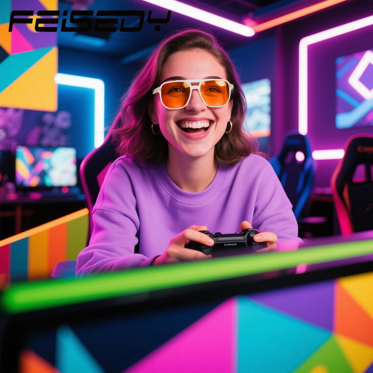 ÉÌƷͼƬ 54 | B0GCVQFPW9 | FEISEDY Blue Light Glasses for Computer Gaming Anti Eyestrain Glasses G2835