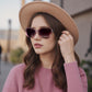 商品图片 42 | B0D2RBKKPD | FEISEDY Polarized Women Sunglasses Retro Shades Photochromic Lens Sparkling Crystal Sunglasses UV400 Protection B0144