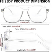 ÉÌƷͼƬ 35 | B0C6ZZXZ3F | FEISEDY Blue Light Glasses for Women Men Oversized Pilot Lightweight B2866