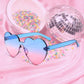 商品图片 18 | B07BLKHDRH | FEISEDY Thick Heart Sunglasses Rimless Heart Shaped Sun Glasses Women Fashion Love Glasses B2419