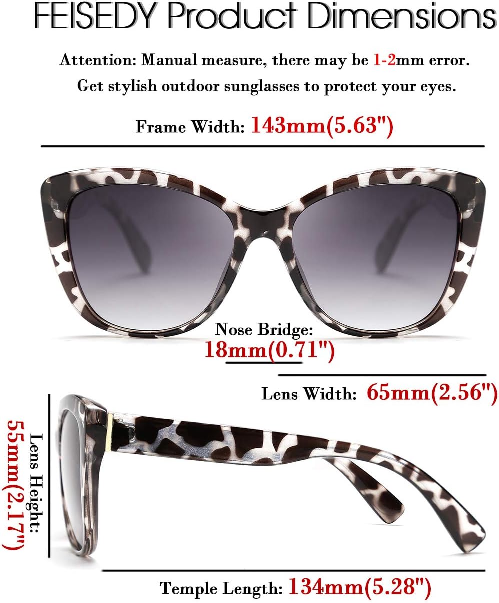 ÉÌƷͼƬ 61 | B07M9V125F | FEISEDY Polarized Vintage Sunglasses American Womens Square Jackie O Cat Eye Sunglasses B2451