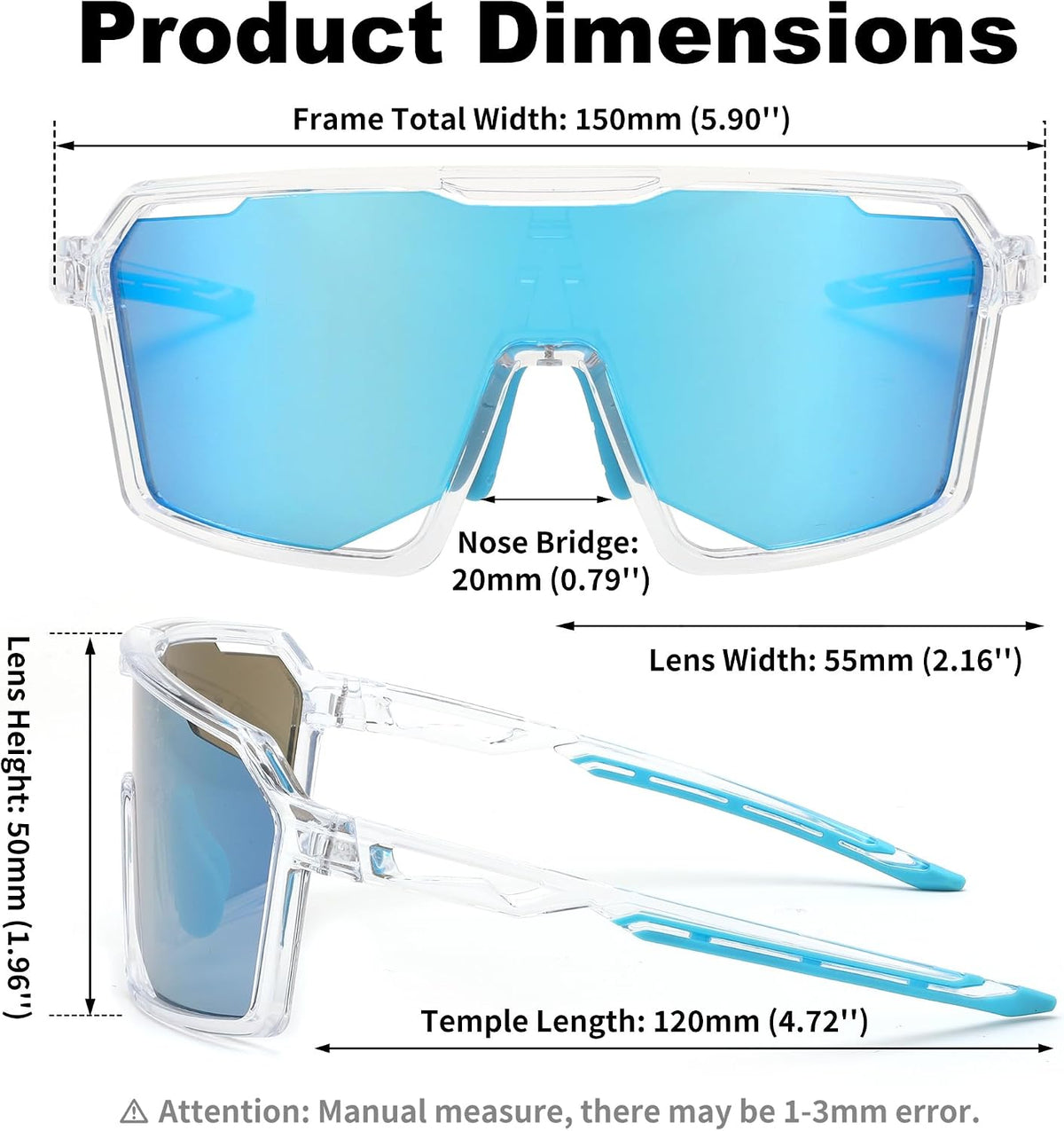 ÉÌƷͼƬ 21 | B0D2XDTT5X | FEISEDY Sports Cycling Sunglasses for Men Women, UV400 Protection Baseball Running Fishing Biking B0168