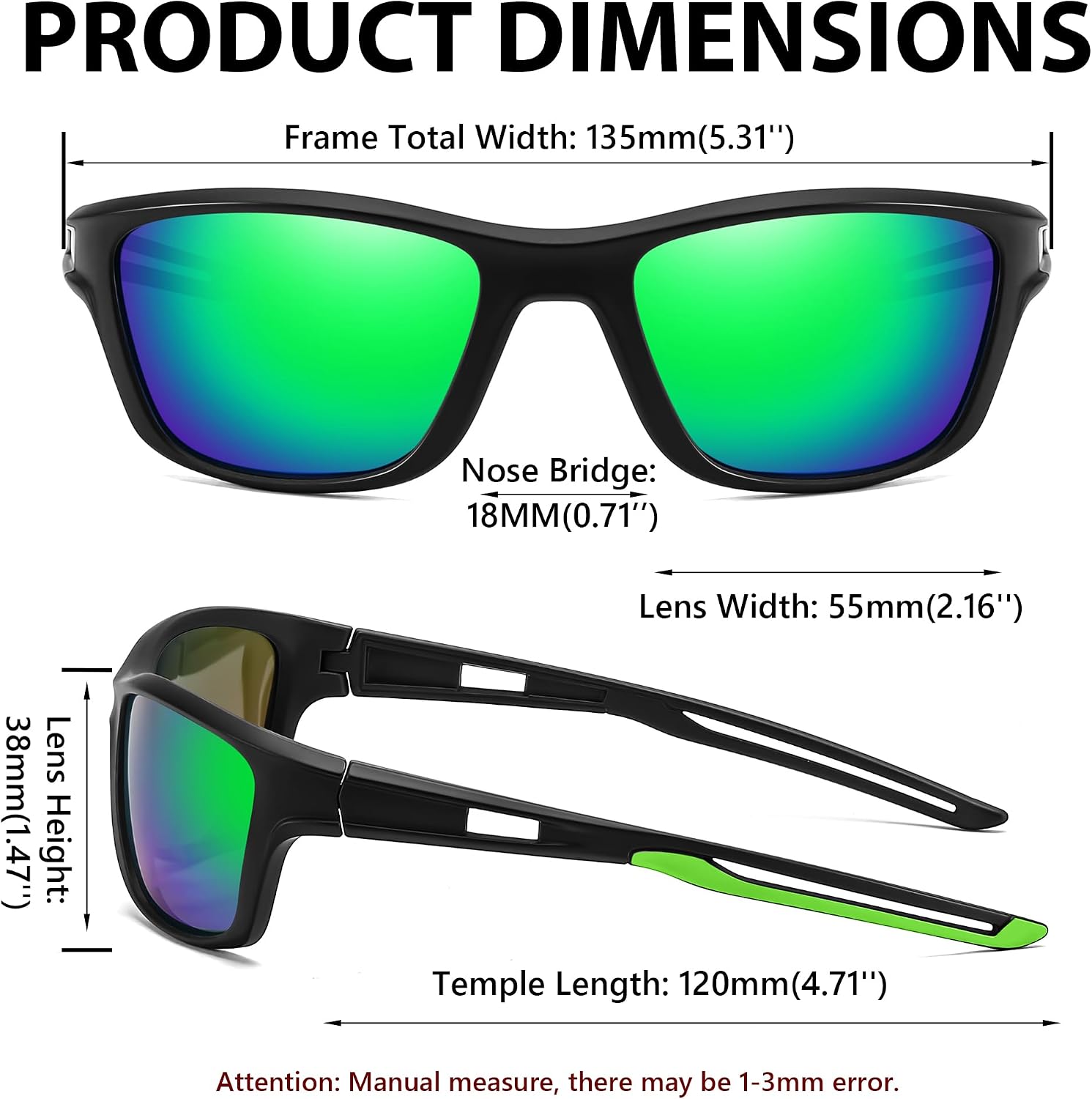商品图片 21 | B0CTXW1SQG | FEISEDY Sports Polarized Sunglasses For Men Women Cycling Driving Fishing Running UV400 Protection B0125