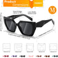 商品图片 38 | B0CNCTSQ2Z | FEISEDY Trendy Polarized Sunglasses, Oversized Irregular TR Frame for Women Men, Retro Shades UV400 B0016