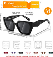 ÉÌƷͼƬ 38 | B0CNCTSQ2Z | FEISEDY Trendy Polarized Sunglasses, Oversized Irregular TR Frame for Women Men, Retro Shades UV400 B0016