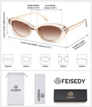 ÉÌƷͼƬ 43 | B0H2YQ7P2Y | FEISEDY Women Vintage Oval Cat Eye Sunglasses, Retro Narrow Shades B0459