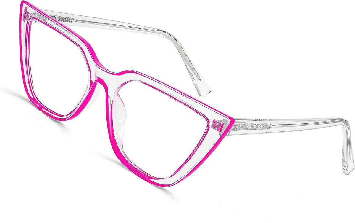Rose Red / 51 Millimeters | B0BHT34P88 | FEISEDY Women Cat Eye Blue Light Blocking Glasse Frame Fake Nerd Clear Square Computer Eyewear Anti Eyestrain B2353