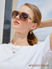 ÉÌƷͼƬ 7 | B079GSTW1D | FEISEDY Polarized Women Square Sunglasses Sparkling Composite Shiny Frame B2289