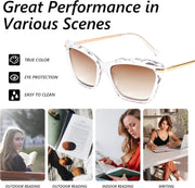 商品图片 13 | B09XDZ71JH | FEISEDY Vintage Cat Eye Reading Sunglasses Full Lens Women Sun Reader Glasses Spring Hinges B2896