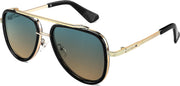 Gradient Green-yellow Lenses 05 / 55 Millimeters | B0CF2799D7 | FEISEDY Aviator Sunglasses Men Women, Square Retro 70s Vintage Classic Frame, UV400 Driving Fishing Golf Hiking B0036