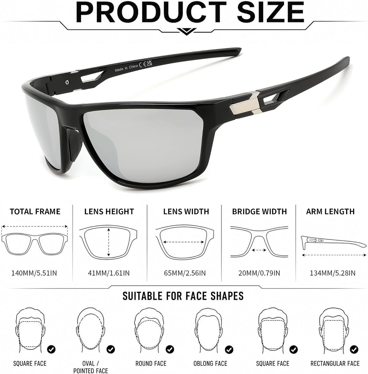 ÉÌƷͼƬ 31 | B0GZTNR5BZ | FEISEDY Sport Sunglasses Polarized UV400 Protection for Men Women B1389
